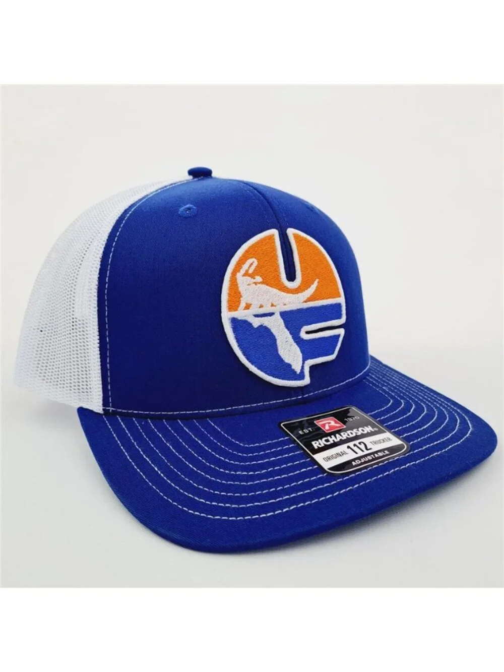 Retro Florida Alligator Patch Royal Blue Richardson 112 Trucker Hat Cap New Pell